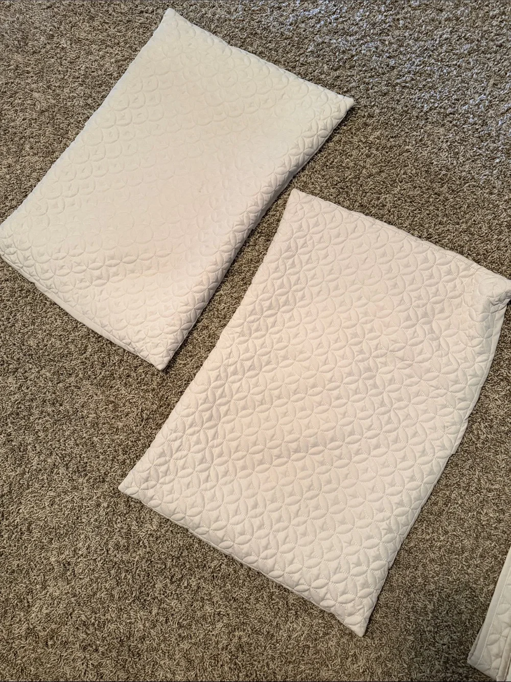 Quilted Pillow and Bedding  Set - Cream